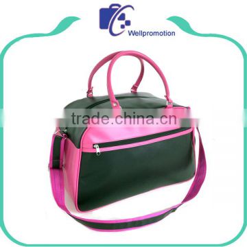 Wholesale women travel pu leather duffle bag