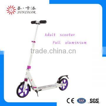 200 mm big wheel foot kick scooter for adult with double shock absorption for wholesale