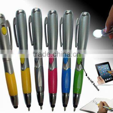 Handwriting pen for touchsreen with ball pen & torch