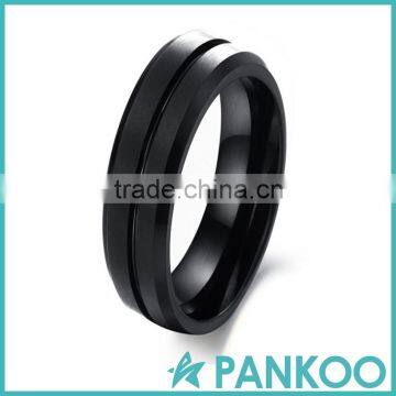 Hot Sale Wholesale Rings for Men Jewelry Trendy Black Tungsten Ring