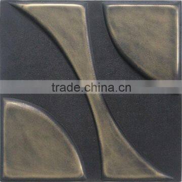 High quality green material 3D decoration leather decoration wall panel
