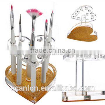 Custom heart shape makeup brush display holder