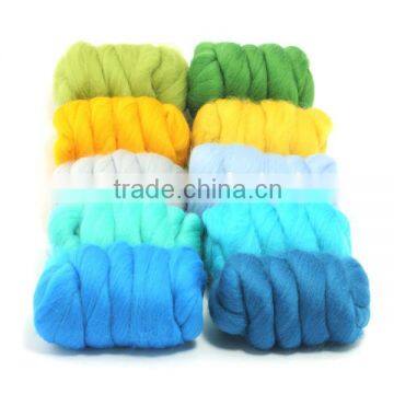 Merino wool roving dyed wool tops for sale