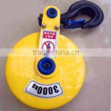 Eletric hoist under ring shape yellow color drop forged lifting hoist hook set