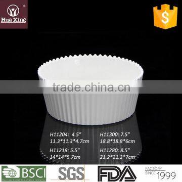 H11204 wholesale chaozhou factory round white personalized bakeware