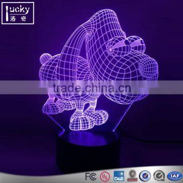 Custom Unique Dog shape Night Lights,Acrylic Colorful LED night light