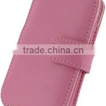 Hot pink leather girl leather cover for Apple iphone