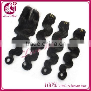 Best Quality Unprocessed brazilian hair with closure