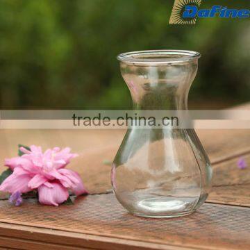 445ml Clear empty glass water plant hyacinth vase wholesale High quality glass vase