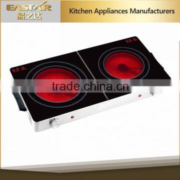 Double burner ceramic burner