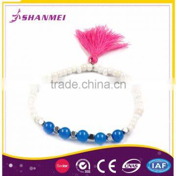 Strict QC Manufacturer Cotton Tassel Stretch Fashion Bracelet Bangle photo-3