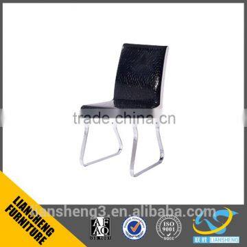 2016 top sale leatest design black color PU high rebound sponge +iron leather office chair four legs china supplier