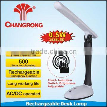 portable rechargeble touch switch led emergency desk lantern