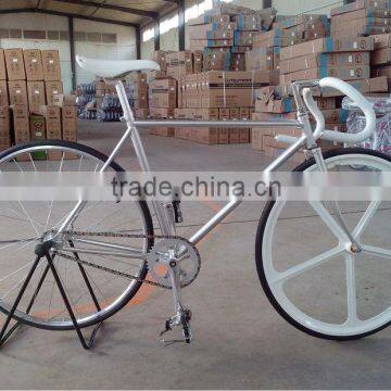 Chrome-Molybdenum Frame fixed gear bicycle, 700c road bicycle,one pc wheel .fixed gear bicycle factory