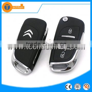 3 button remote key blank case shell with 206,307,407 blade for Citroen DS car key replacement