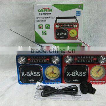 2014 China hot sell factory portable speaker am fm pocket radio with alarm clock