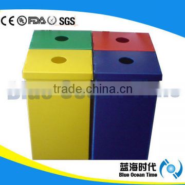 Fluted corrugated plastic recycled bins/medical waste bin