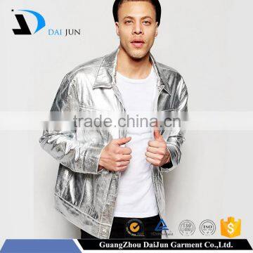 Daijun oem best quality men windproof fashion men silver dance jacket