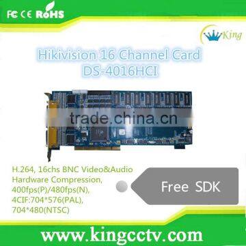 Hikvision Hardware Compression DVR Card 16 channel DS-4016HCI with free SDK