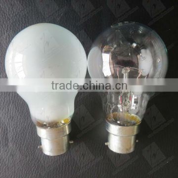 A19 clear/frosted incandescent bulbs