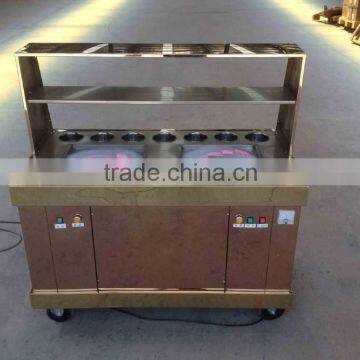 Large Power Both Big Flat Round Fried Ice Pan photo-2