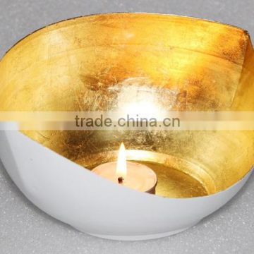 White & Gold Tealight holder 213