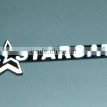 Promotional Wholesale custom nickel logo brush label