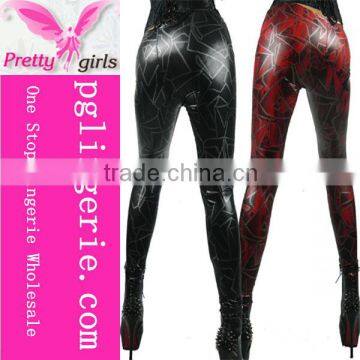 Top quality Stretch Zipper Pvc Leather Leggings in china