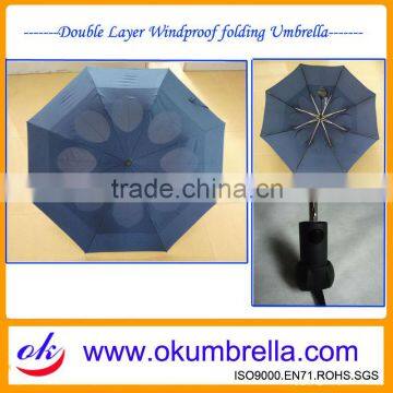 Arc 42"*8Ribs Windproof Vented Air Folding Umbrella OKF96