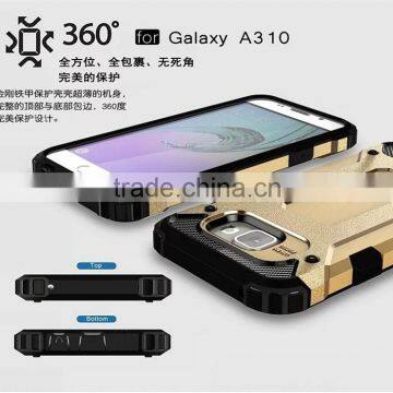 Low MOQ PC+TPU Combo Case Cover for Samsung Galaxy a3 2016,Slim Shockproof Super Armor Case for Samsung A310