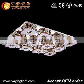 Modern minimalist living room ceiling lamp, LED crystal rectangular bedroom restaurant ceiling lamps