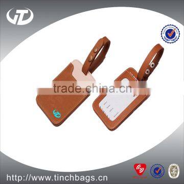 Hot export high quality leather material id card luggage tag