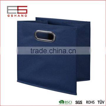Home Folding TNT Fabric Storage Cubes Baskets With Metail Ring