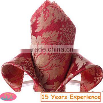 High quality cheap banquet wedding jacquard napkin for hotel dinner