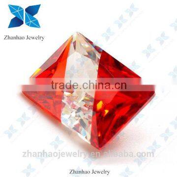 china glass stone different fashion shinning machine cut glass stones cushion cut multicolor loose cubic zirconia stones