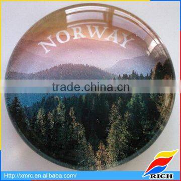 customized Norway landscape cool glass fridge magnets craft wholesale for sale