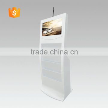 21.5" indoor lcd advertising display screen with brochure holder