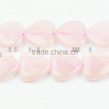 Wholesale Rose Quartz Hearts Gemstone Beads(SL74162)