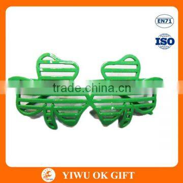 Wholesale Clover Shutter Green St Patricks Day Decoration Glasses