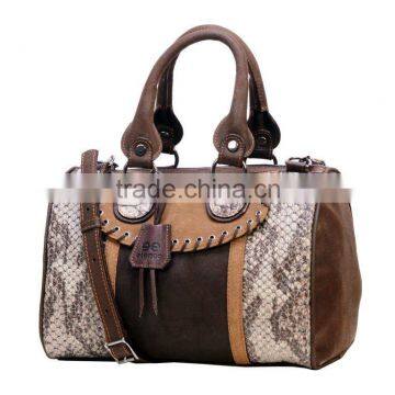 Handbag Croco and Suede 738