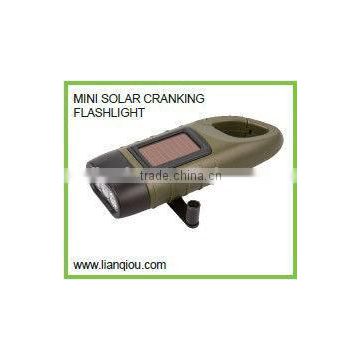 Hand crank generator flashlight, rechargeable mini led flashlight