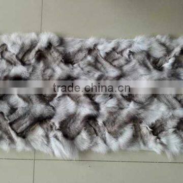 Multicolor Genuine blue fox Fur Skin Plate /Real Fur Blanket