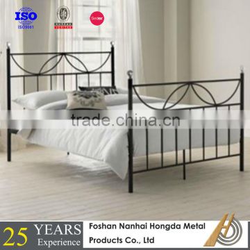 Crystal black powder coating king size bed frame