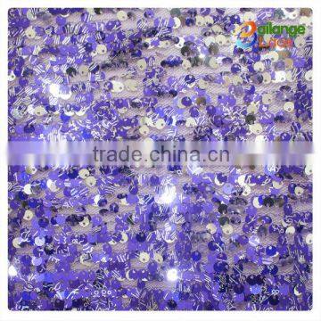 Embroidery fabric mesh fabric on sequin material wholesale in guangzhou