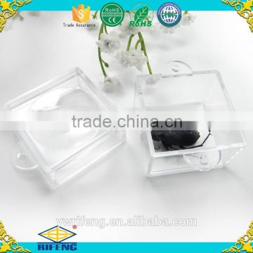 Magnifier toy;transparent square box design ;small portable insect magnifier