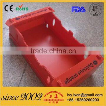 Corrugated plastic boxes for fruits and vegetables packing