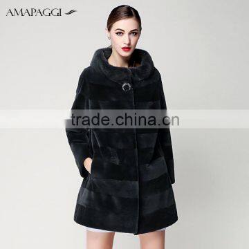 Hot Sale Real Natural Cashmere Fur Coat for Winter Overcoat photo-2