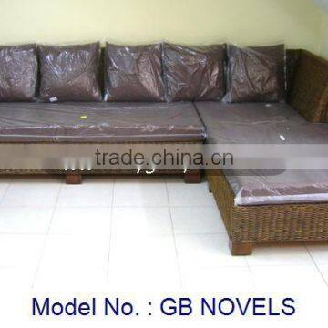 L shape sofa, Outdoor furniture, rattan sofa set, modern garden furniture