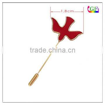 Metal peace dove collar stick pin