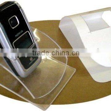 Clear & White Acrylic Mobile Display Holder